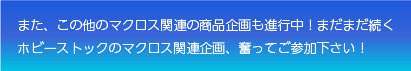 また、この他のマクロス関連の商品企画も進行中!まだまだ続くホビーストックのマクロス関連企画、奮ってご参加下さい!