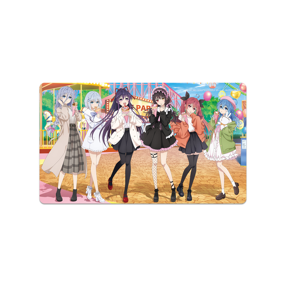 描き下ろしラバーマット 遊園地デート ver.